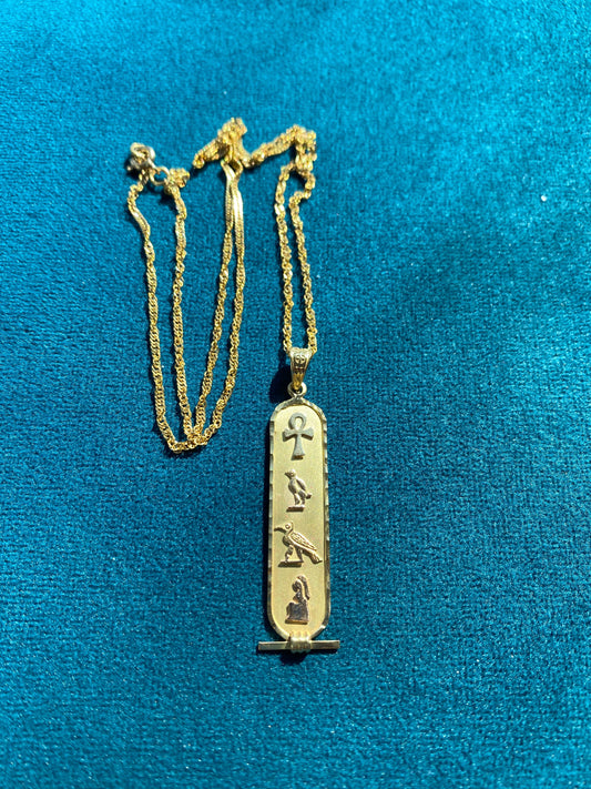 Cartouche Pendant-Double Sided